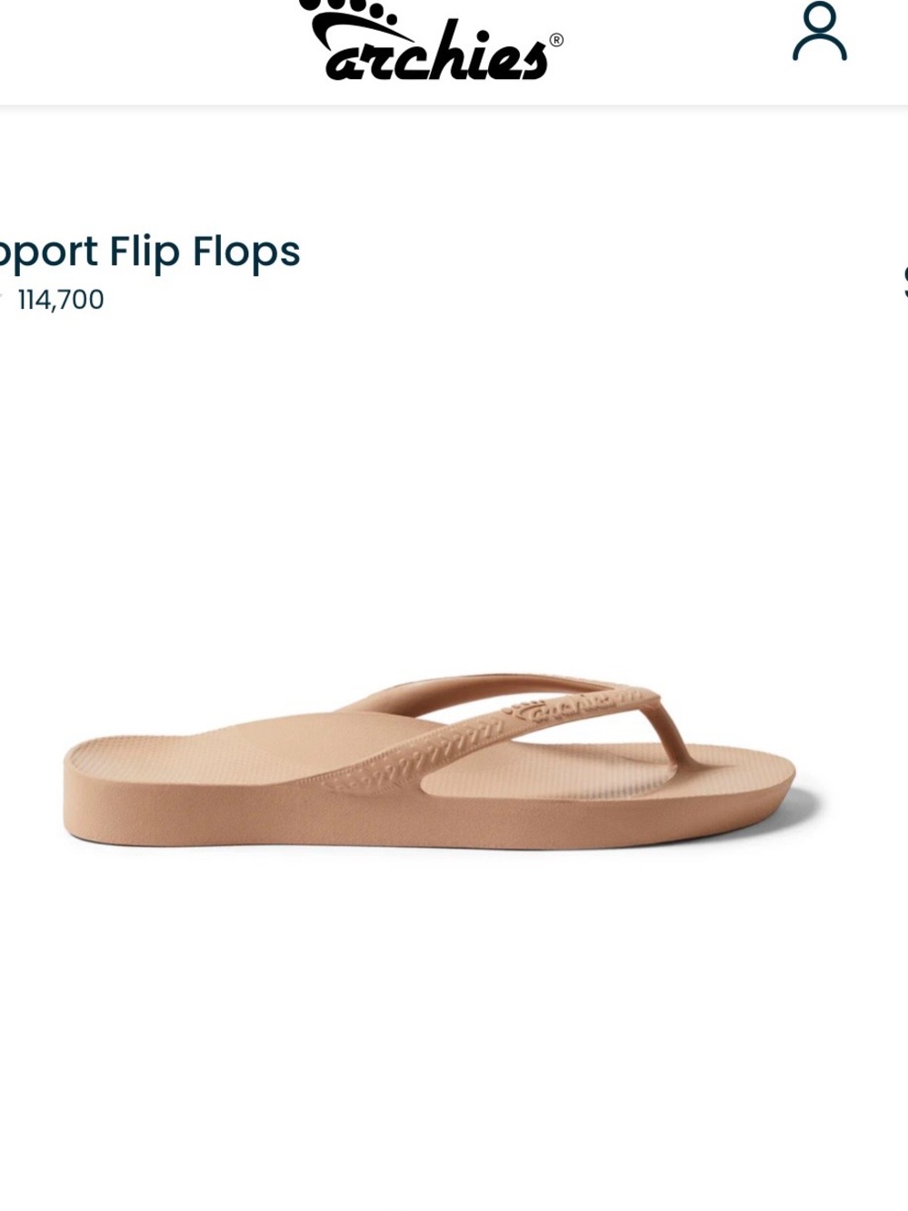 Archie’s Tan Flip Flops - Picture 2 of 8